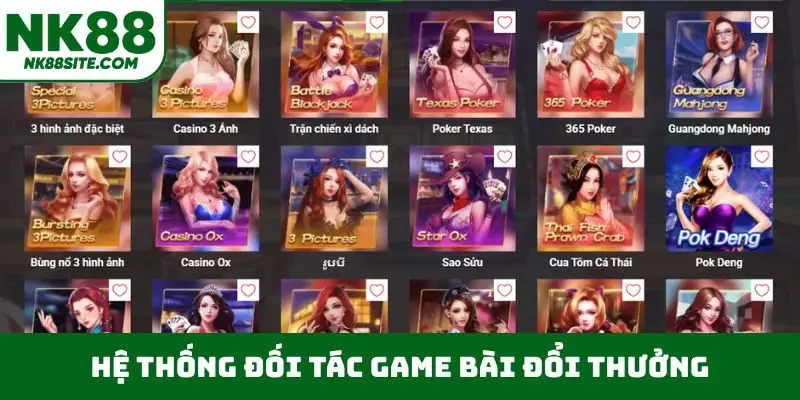 Hệ thống đối tác game bài đổi thưởng