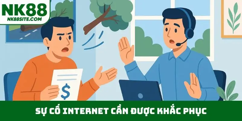 Sự cố internet cần được khắc phục
